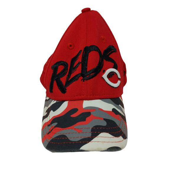 New Era 9Forty Cincinnati Reds Red Camo Snapback Hat Size Child Embroidered Logo - Picture 1 of 12